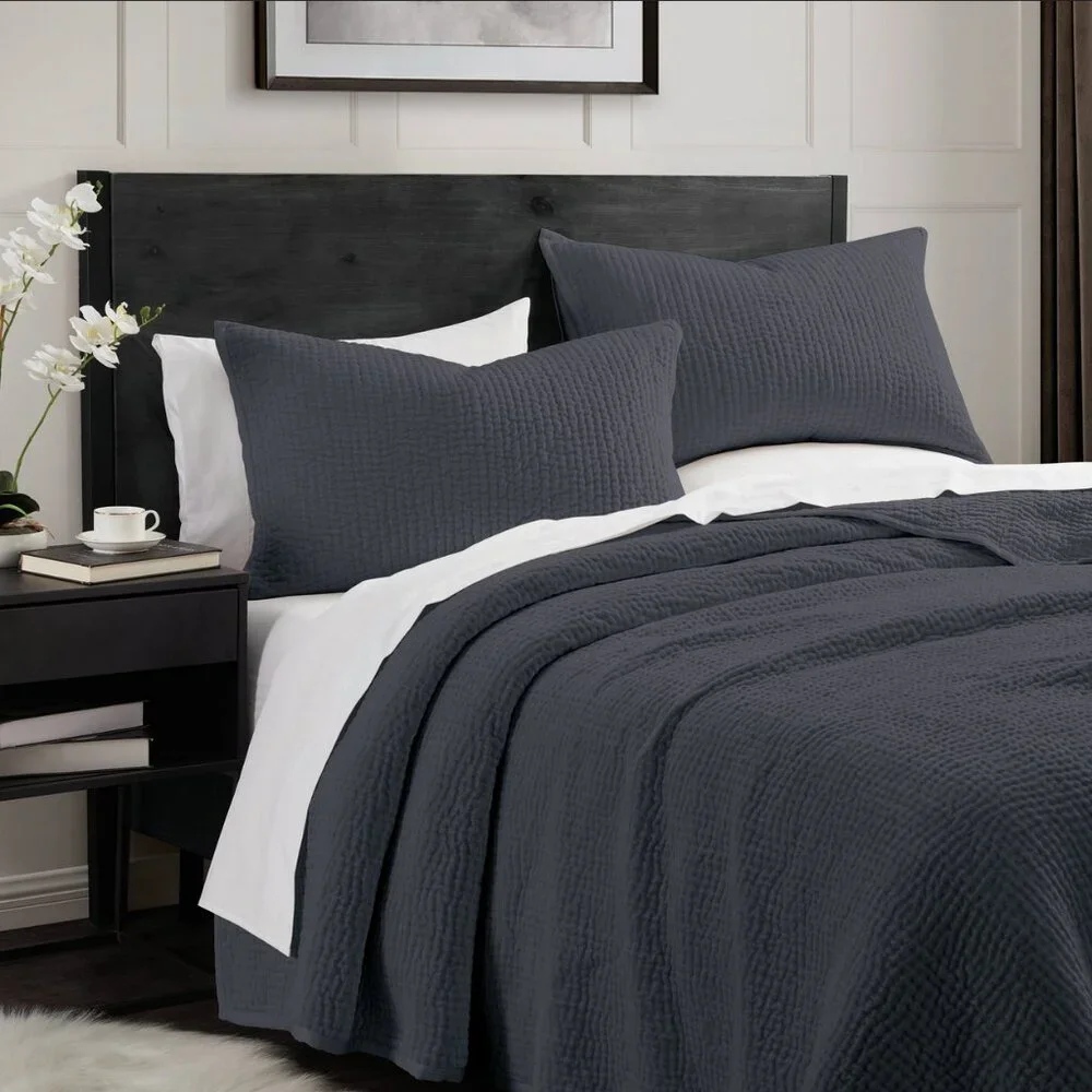 Donna Karan Soft Velvet Hand Stitched Quilt